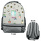 Cactus Large Backpack - Gray - Front & Back View