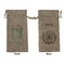 Cactus Large Burlap Gift Bag - Front & Back (Personalized)