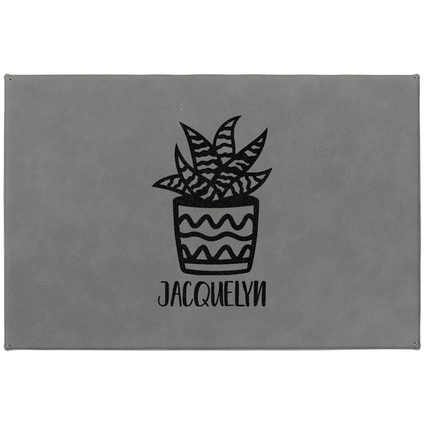 Cactus Large Engraved Gift Box with Leather Lid - Approval