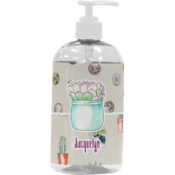 Cactus Plastic Soap / Lotion Dispenser (16 oz - Large - White) (Personalized)