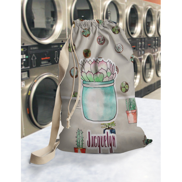 Cactus Laundry Bag in Laundromat