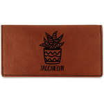 Cactus Leatherette Checkbook Holder (Personalized)