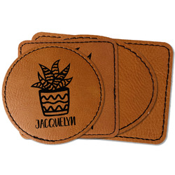 Cactus Faux Leather Iron On Patch (Personalized)