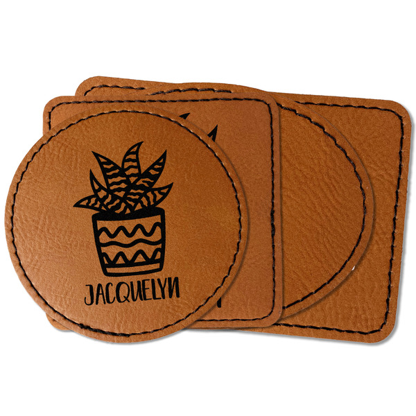 Custom Cactus Faux Leather Iron On Patch (Personalized)
