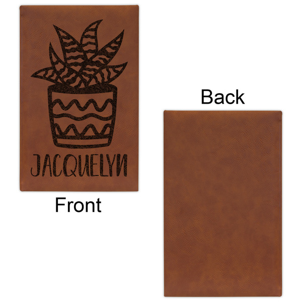 Cactus Leatherette Sketchbooks - Small - Single Sided - Front & Back View