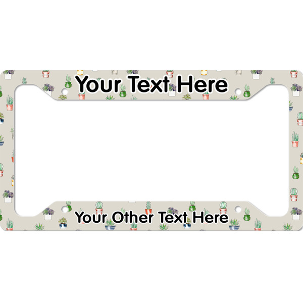 Custom Cactus License Plate Frame - Style A (Personalized)