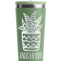 Cactus RTIC Everyday Tumbler with Straw - 28oz - Light Green - Single-Sided (Personalized)