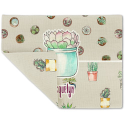 Cactus Double-Sided Linen Placemat - Single w/ Name or Text