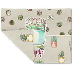 Cactus Double-Sided Linen Placemat - Single w/ Name or Text