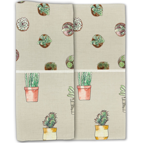 Cactus Linen Placemat - Folded Half (double sided)