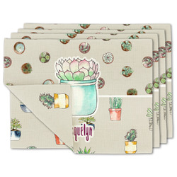 Cactus Linen Placemat w/ Name or Text