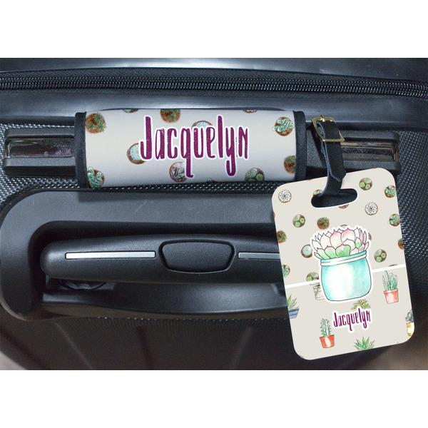 Succulents Luggage Wrap & Tag