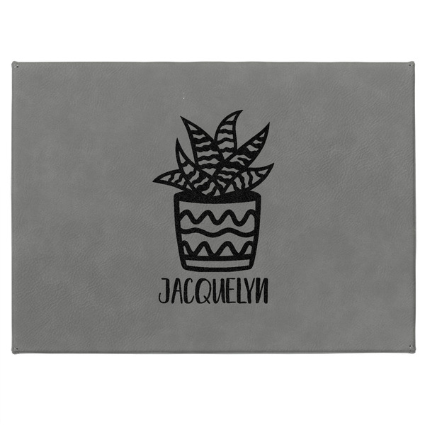 Cactus Medium Gift Box with Engraved Leather Lid - Approval