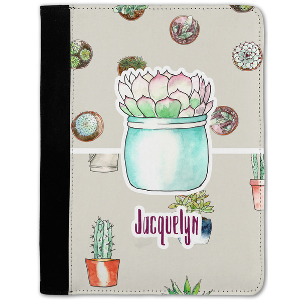 Custom Cactus Notebook Padfolio - Medium w/ Name or Text