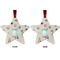 Cactus Metal Star Ornament - Front and Back