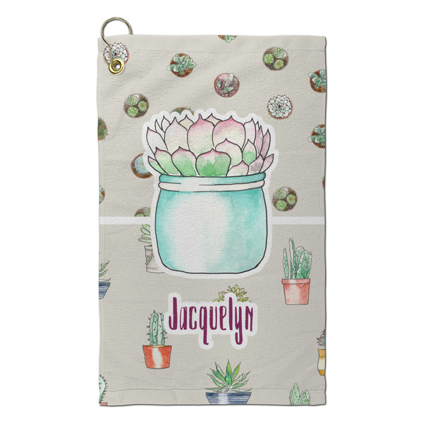 Custom Cactus Microfiber Golf Towel - Small (Personalized)