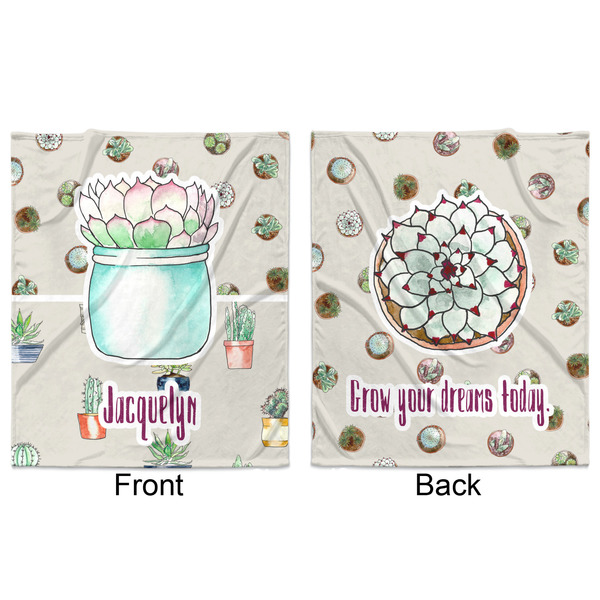 Cactus Minky Blanket - 50"x60" - Double Sided - Front & Back