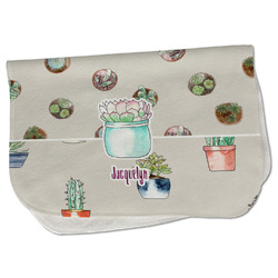 Cactus Burp Cloth - Fleece w/ Name or Text