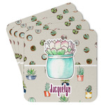 Cactus Paper Coasters w/ Name or Text