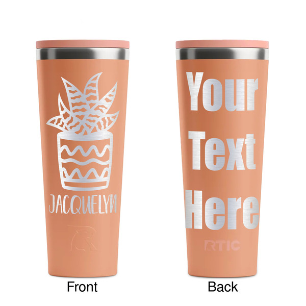 Cactus Peach RTIC Everyday Tumbler - 28 oz. - Front and Back