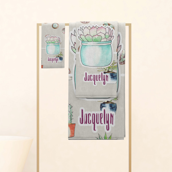 Cactus Personalized Towel Set