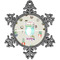 Cactus Vintage Snowflake Ornament (Personalized)