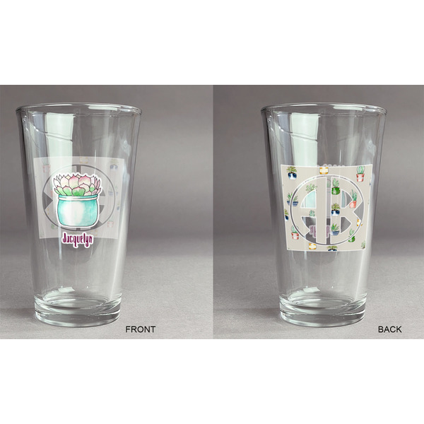 Cactus Pint Glass - Two Content - Approval