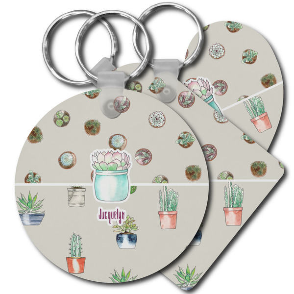 Custom Cactus Plastic Keychain (Personalized)