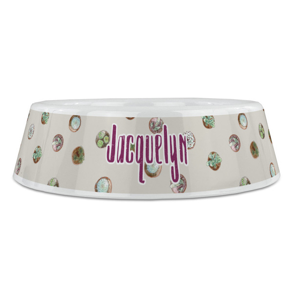 Cactus Plastic Pet Bowls - Large - FRONT