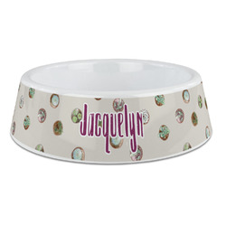 Cactus Plastic Dog Bowl - Large (Personalized)