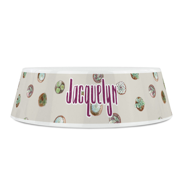 Cactus Plastic Pet Bowls - Small - FRONT