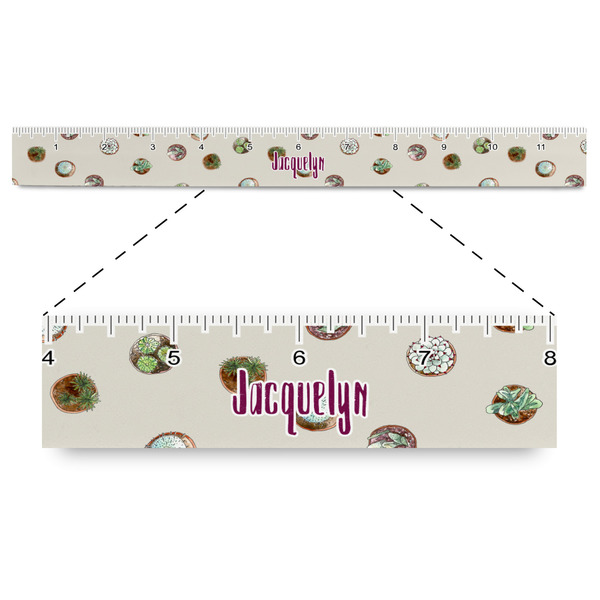 Custom Cactus Plastic Ruler - 12" (Personalized)