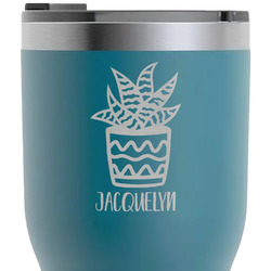 Cactus RTIC Tumbler - Dark Teal - Laser Engraved - Double-Sided (Personalized)