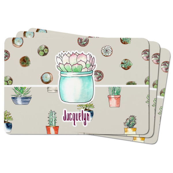 Cactus Rectangular Fridge Magnet - THREE