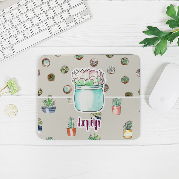 Cactus Rectangular Mouse Pad - LIFESTYLE 2