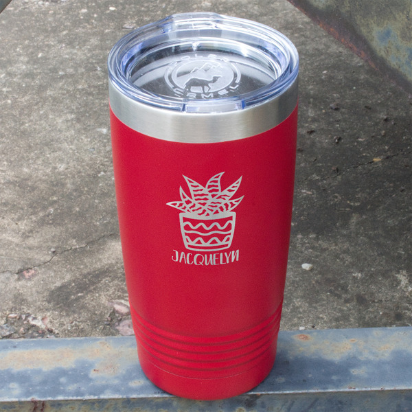 Cactus Red Polar Camel Tumbler - 20oz - Angled
