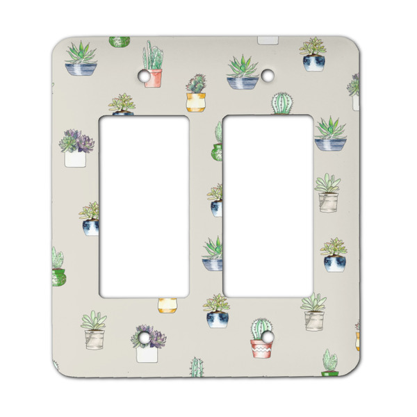Custom Cactus Rocker Style Light Switch Cover - Two Switch