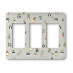 Cactus Rocker Style Light Switch Cover - Three Switch