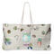Cactus Large Tote Bag with Rope Handles (Personalized)
