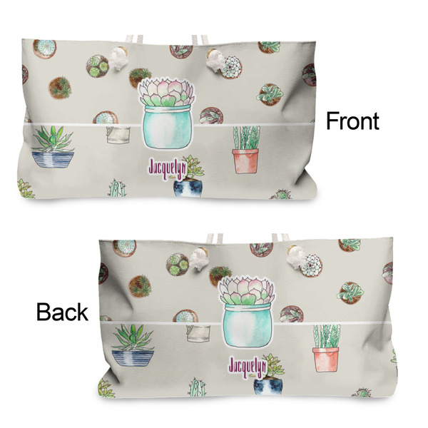 Cactus Large Rope Tote - From & Back View