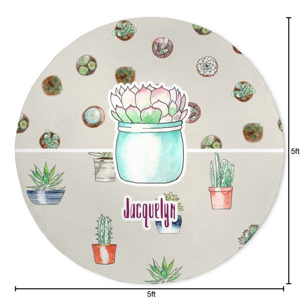 Cactus Round Area Rug - Size