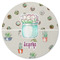 Cactus Round Rubber Backed Coaster (Personalized)