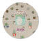 Cactus Round Linen Placemats - FRONT (Double Sided)