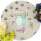 Cactus Round Linen Placemats - Front (w flowers)