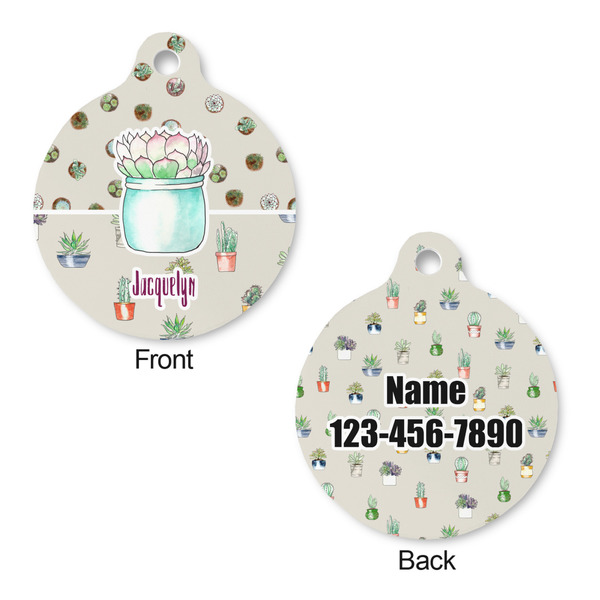 Cactus Round Pet ID Tag - Large - Approval