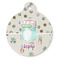 Cactus Round Pet ID Tag - Large - Front