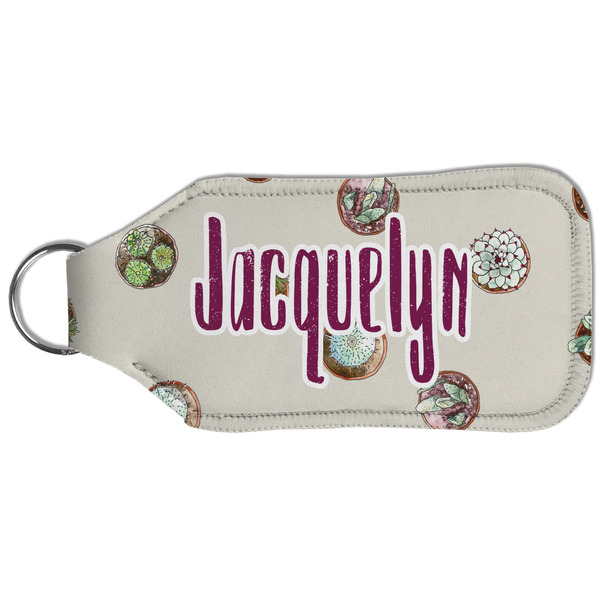 Cactus Sanitizer Holder Keychain - Large (Back)