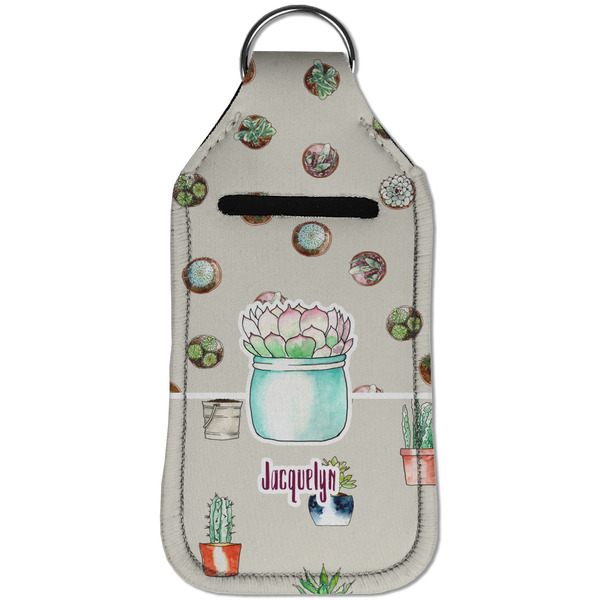 Cactus Sanitizer Holder Keychain - Large (Front)