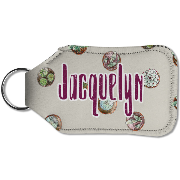 Cactus Sanitizer Holder Keychain - Small (Back)