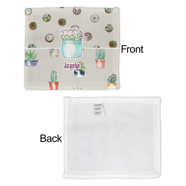 Cactus Security Blanket - Front & White Back View